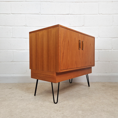 G Plan Fresco Red Label Vintage Mid Century Pyramid Teak Compact Sideboard Cabinet PG201D