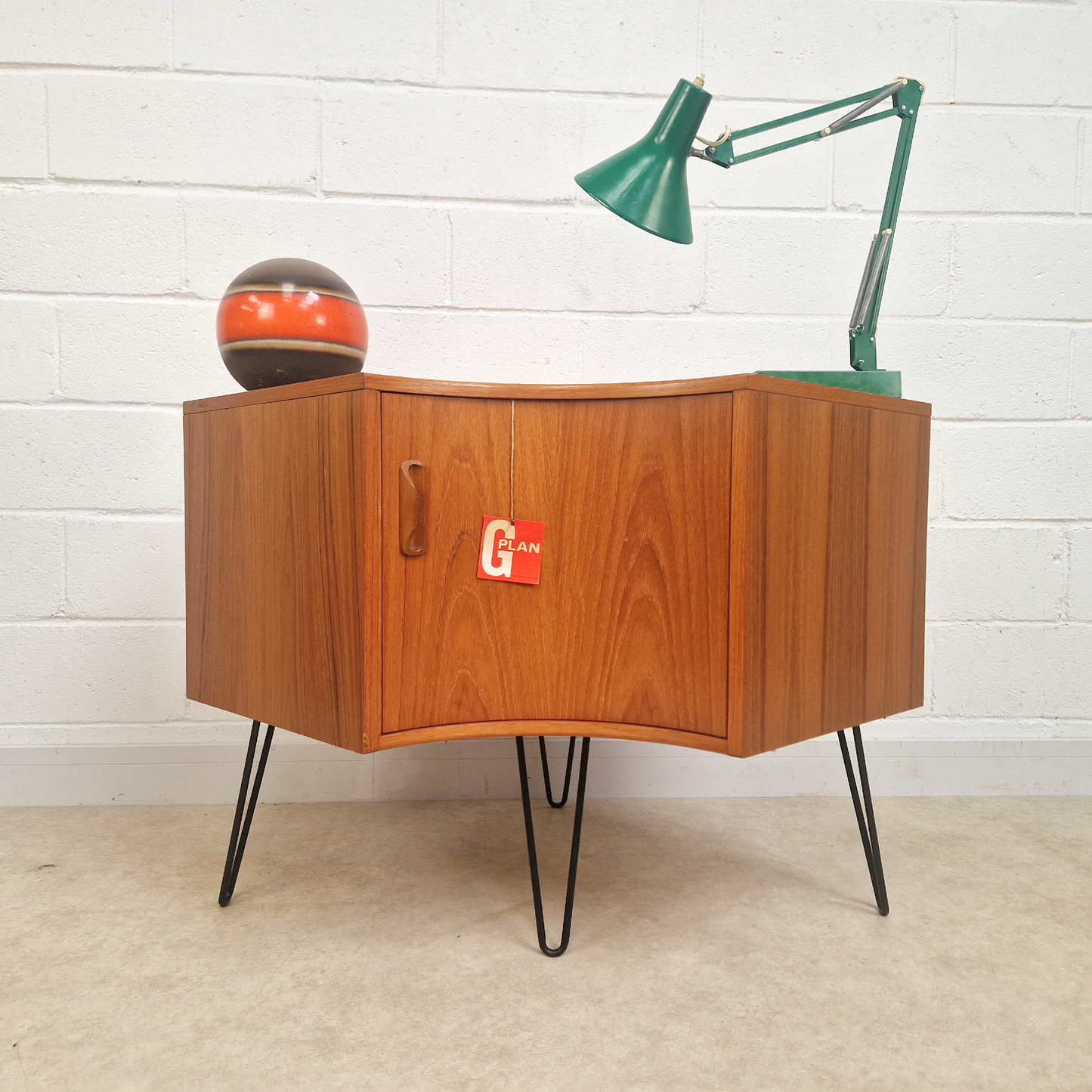 G Plan Fresco Red Label Compact Danish Design Retro Corner Unit Sideboard