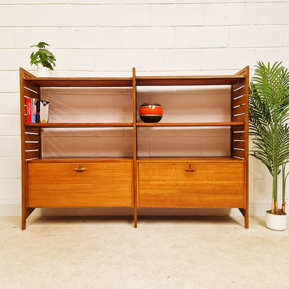 Staples Ladderax Vintage 1960s Mid Century 2 Bay Danish Design Cabinet Sideboard Shelf System (Copy) (Copy)