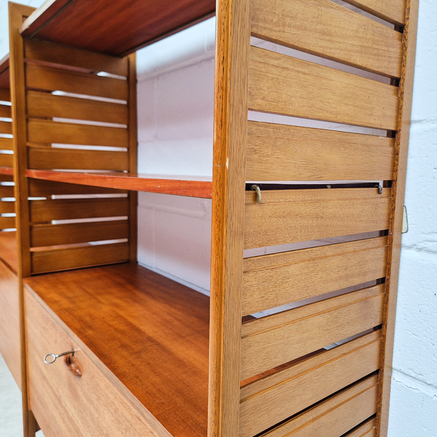 Staples Ladderax Vintage 1960s Mid Century 2 Bay Danish Design Cabinet Sideboard Shelf System (Copy) (Copy)