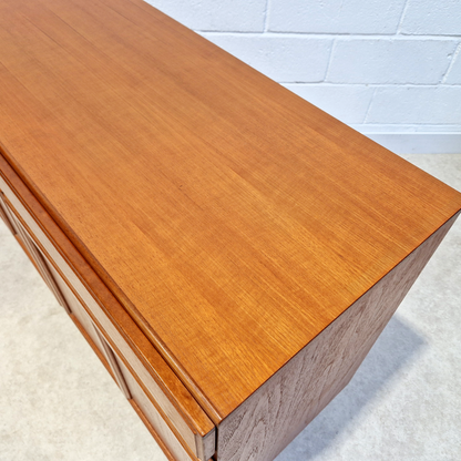 McIntosh Kelvin Vintage Mid Century Golden Teak Compact Sideboard Cabinet Credenza