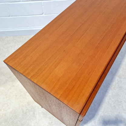 McIntosh Kelvin Vintage Mid Century Golden Teak Compact Sideboard Cabinet Credenza
