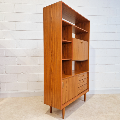 Schreiber Vintage Retro Mid Century 'Small & Tall' Teak Slim Sideboard Bookcase Room Divider (Copy)