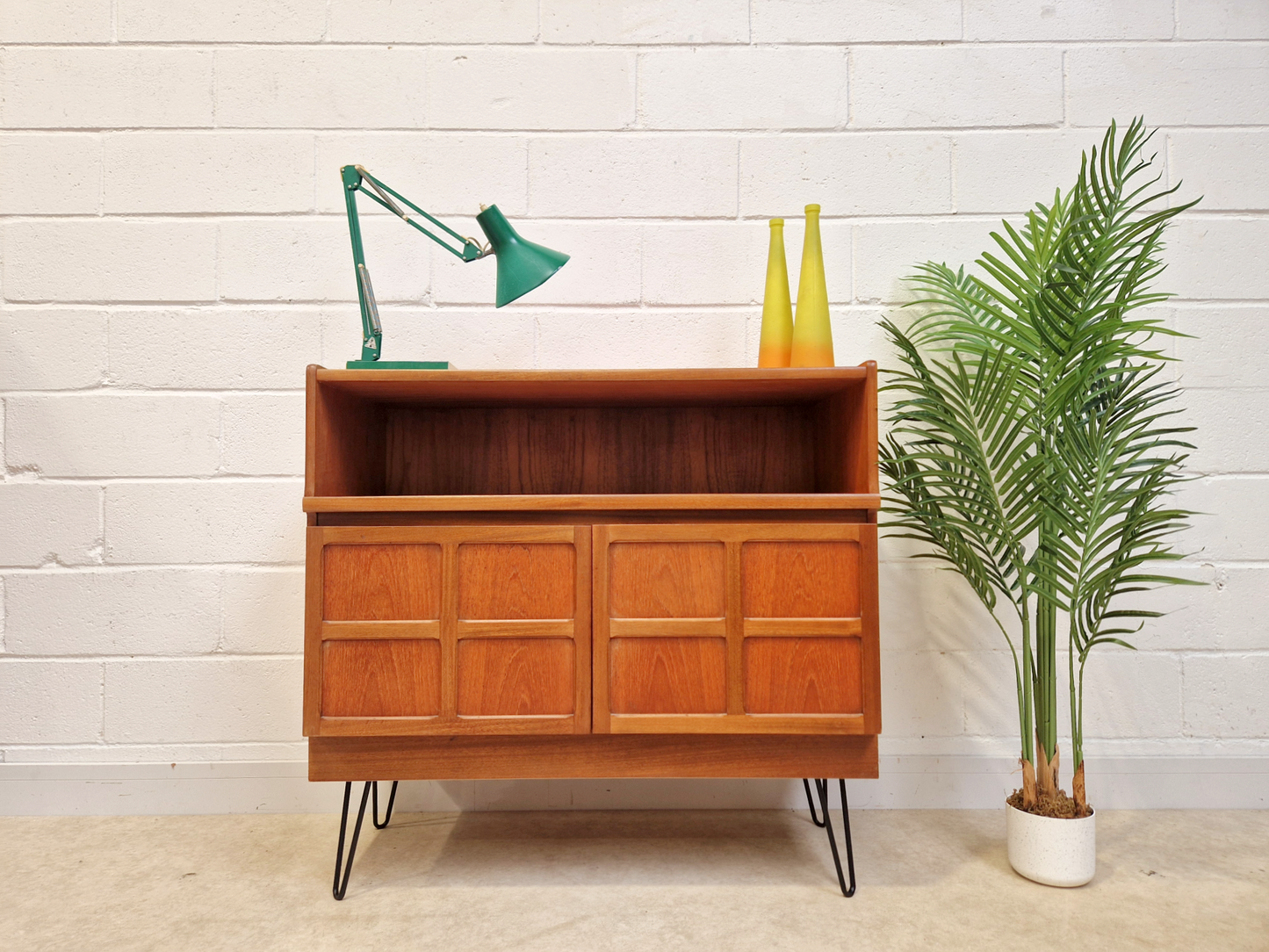 Nathan Vintage Mid Century Medium Teak Compact Sideboard Entertainment Unit