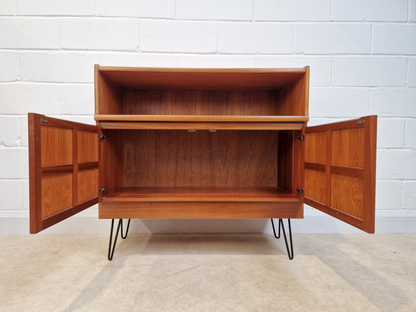Nathan Vintage Mid Century Medium Teak Compact Sideboard Entertainment Unit