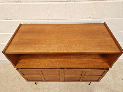 Nathan Vintage Mid Century Medium Teak Compact Sideboard Entertainment Unit