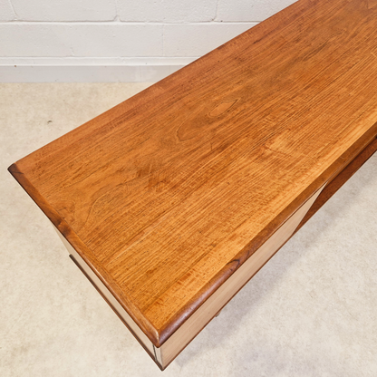 Alfred Cox Vintage for Heal's 1960s Mid Century Golden Teak Sideboard Buffet Credenza