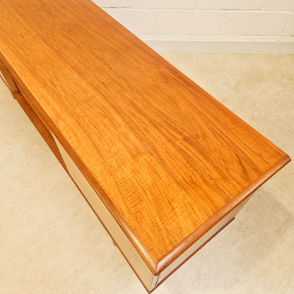 Alfred Cox Vintage for Heal's 1960s Mid Century Golden Teak Sideboard Buffet Credenza