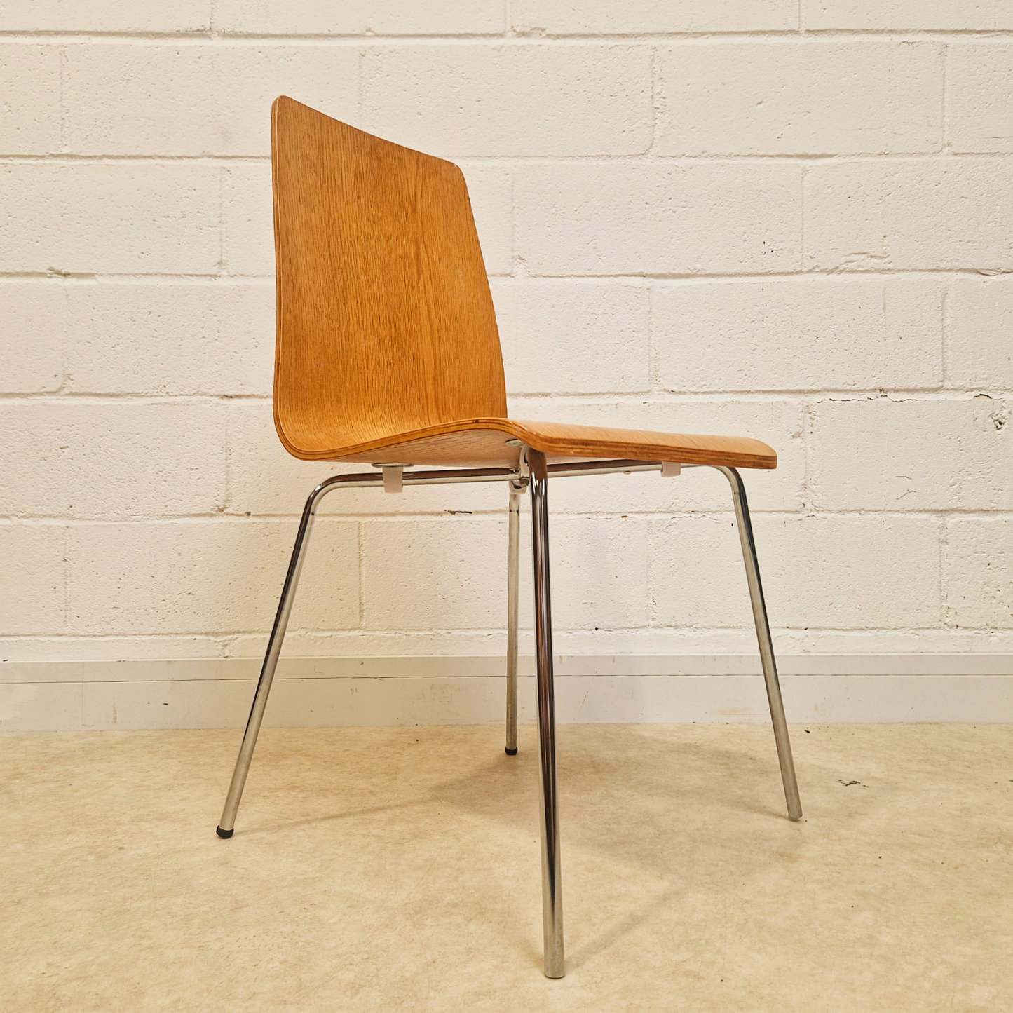 Habitat Retro Bentwood & Polished Chrome Set of 4 Dining Chairs