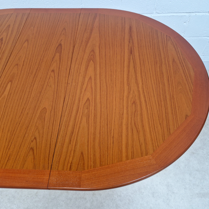 G Plan Vintage Mid Century Medium Teak Danish Design Drop Leaf Oval Dining Table
