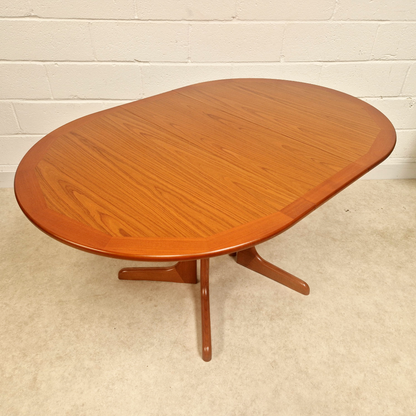 G Plan Vintage Mid Century Medium Teak Danish Design Drop Leaf Oval Dining Table