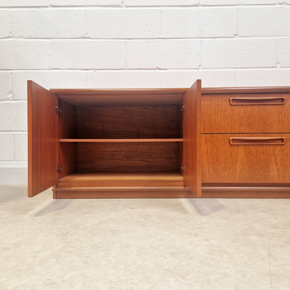 Meredew Vintage Mid Century Danish Design Medium Teak Long Sideboard Buffet Credenza