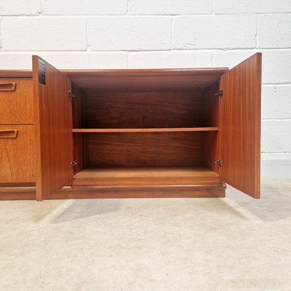 Meredew Vintage Mid Century Danish Design Medium Teak Long Sideboard Buffet Credenza