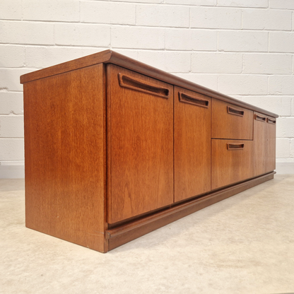 Meredew Vintage Mid Century Danish Design Medium Teak Long Sideboard Buffet Credenza