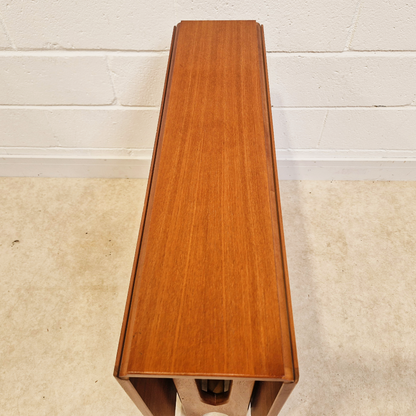 Vintage Mid Century Teak Danish Design Drop Leaf Dining Table