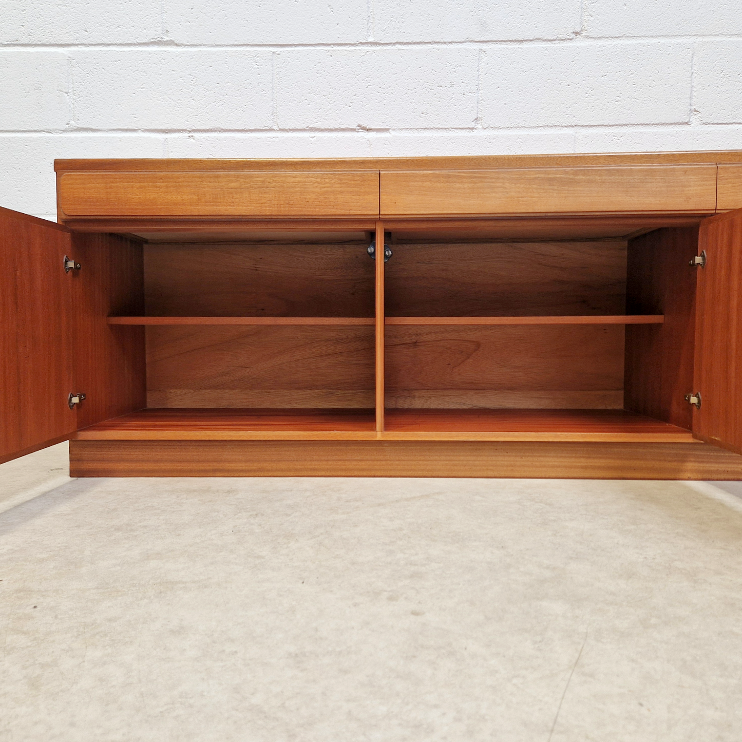 McIntosh Vintage Mid Century Danish Design Medium Teak Long Sideboard Buffet Credenza