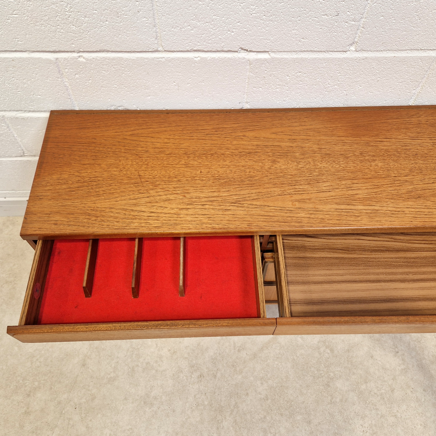 McIntosh Vintage Mid Century Danish Design Medium Teak Long Sideboard Buffet Credenza