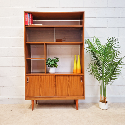 Schreiber Vintage Retro Mid Century 'Small & Tall' Teak Slim Sideboard Bookcase Room Divider