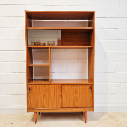 Schreiber Vintage Retro Mid Century 'Small & Tall' Teak Slim Sideboard Bookcase Room Divider