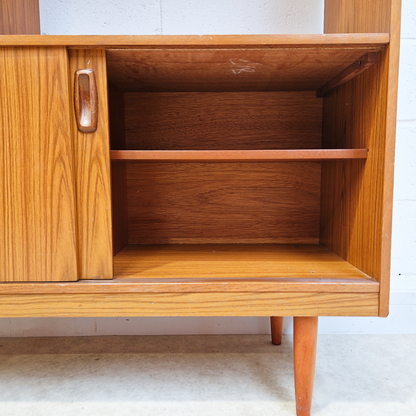 Schreiber Vintage Retro Mid Century 'Small & Tall' Teak Slim Sideboard Bookcase Room Divider