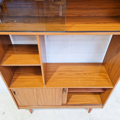Schreiber Vintage Retro Mid Century 'Small & Tall' Teak Slim Sideboard Bookcase Room Divider