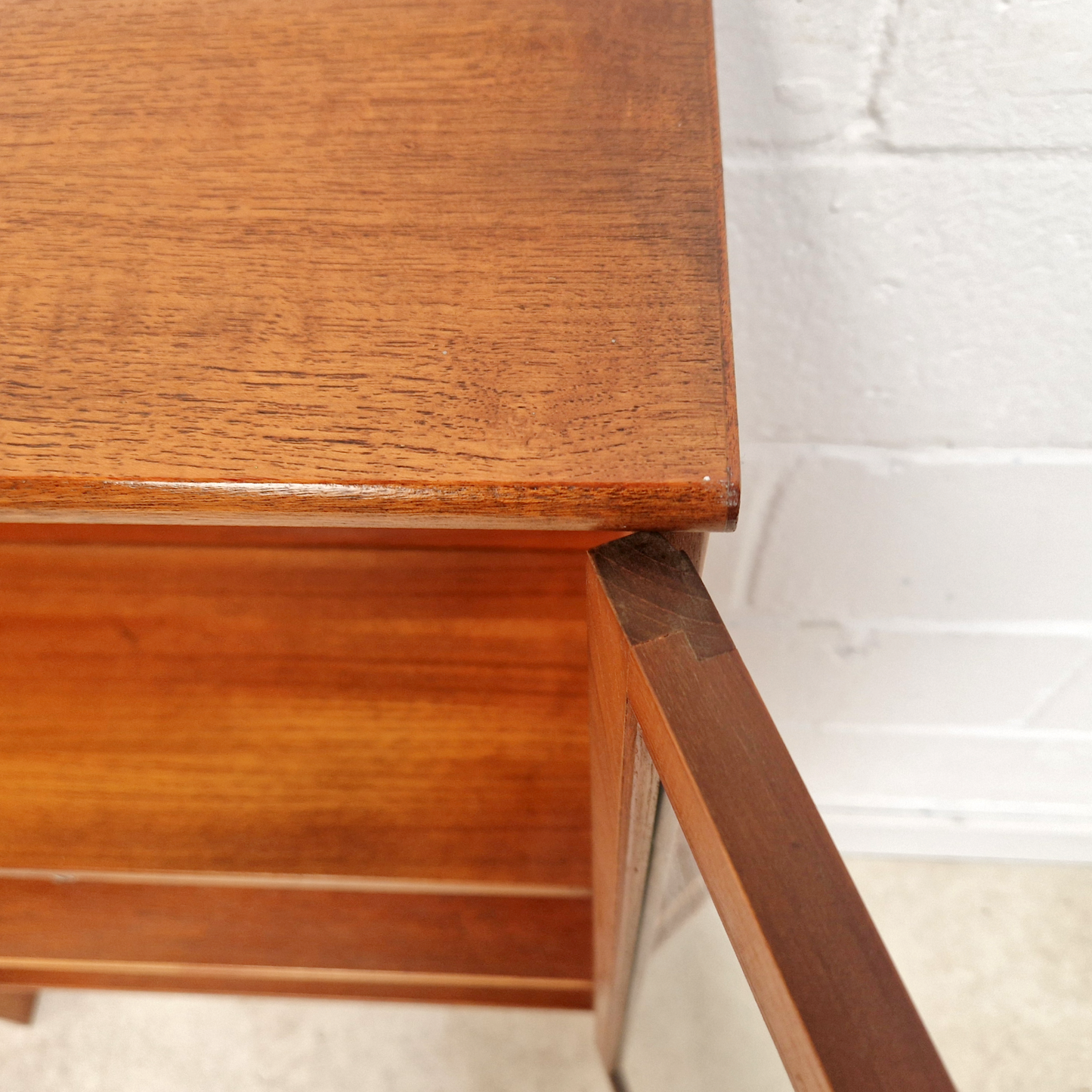 Schreiber Vintage Retro Mid Century 'Small & Tall' Teak Slim Sideboard Bookcase Room Divider