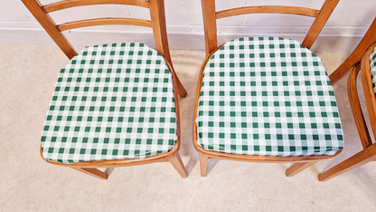 Vintage Mid Century 1960s Sky Blue Formica & Solid Beech Dining Table Chair Set