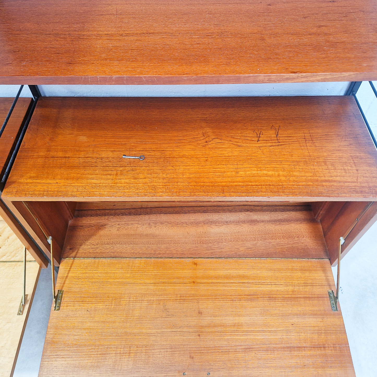 Staples Ladderax Vintage 1960s Mid Century 2 Bay Danish Design Cabinet Sideboard