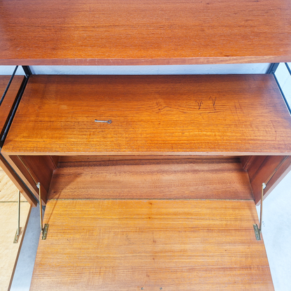 Staples Ladderax Vintage 1960s Mid Century 2 Bay Danish Design Cabinet Sideboard