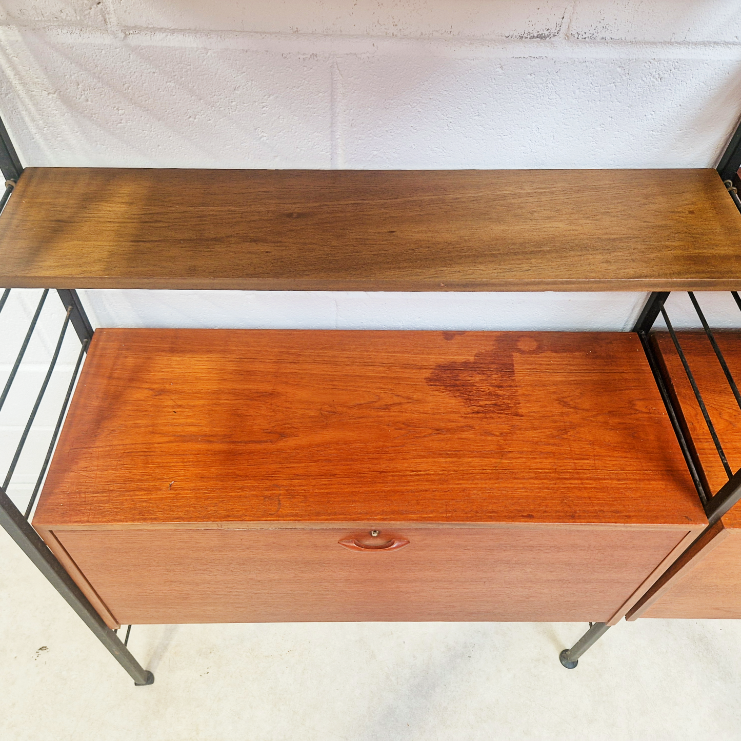 Staples Ladderax Vintage 1960s Mid Century 2 Bay Danish Design Cabinet Sideboard