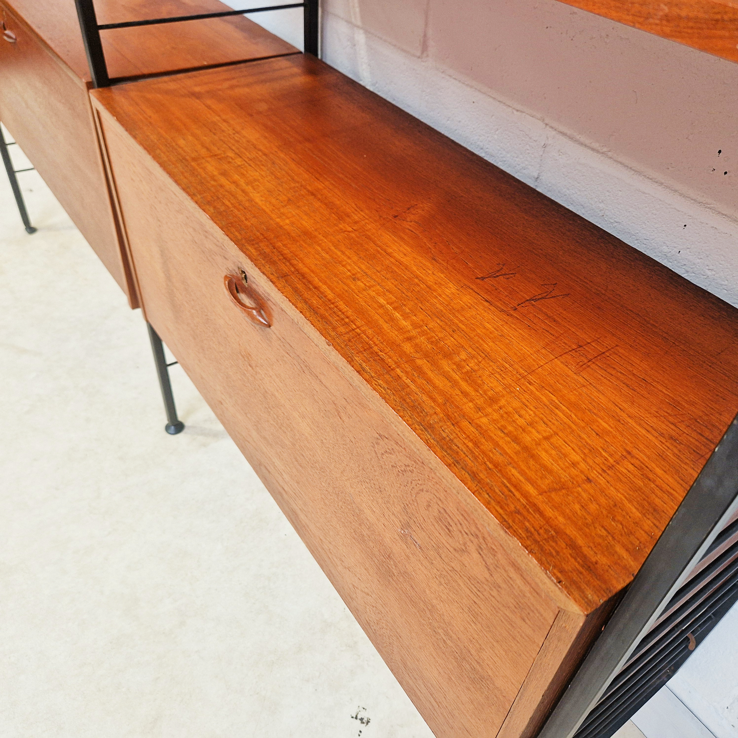Staples Ladderax Vintage 1960s Mid Century 2 Bay Danish Design Cabinet Sideboard