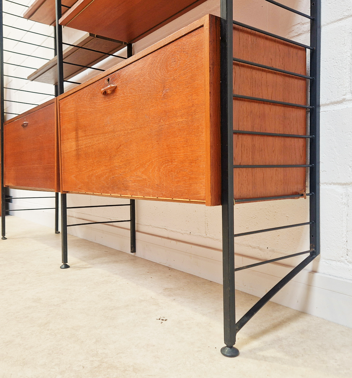 Staples Ladderax Vintage 1960s Mid Century 2 Bay Danish Design Cabinet Sideboard