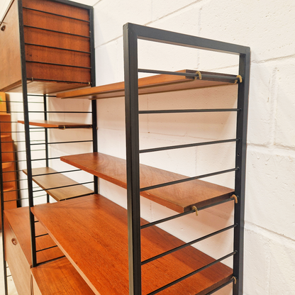 Staples Ladderax Vintage 1960s Mid Century 2 Bay Danish Design Cabinet Sideboard