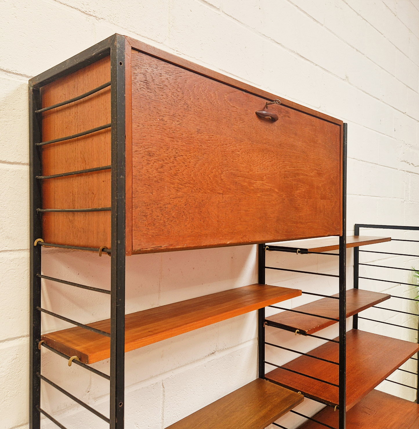 Staples Ladderax Vintage 1960s Mid Century 2 Bay Danish Design Cabinet Sideboard