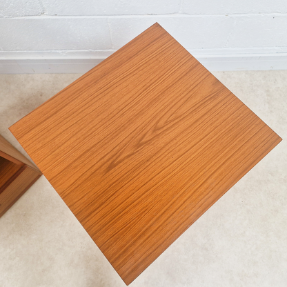 Schreiber Vintage Mid Century Danish Design Medium Teak Retro Bedside Cabinets