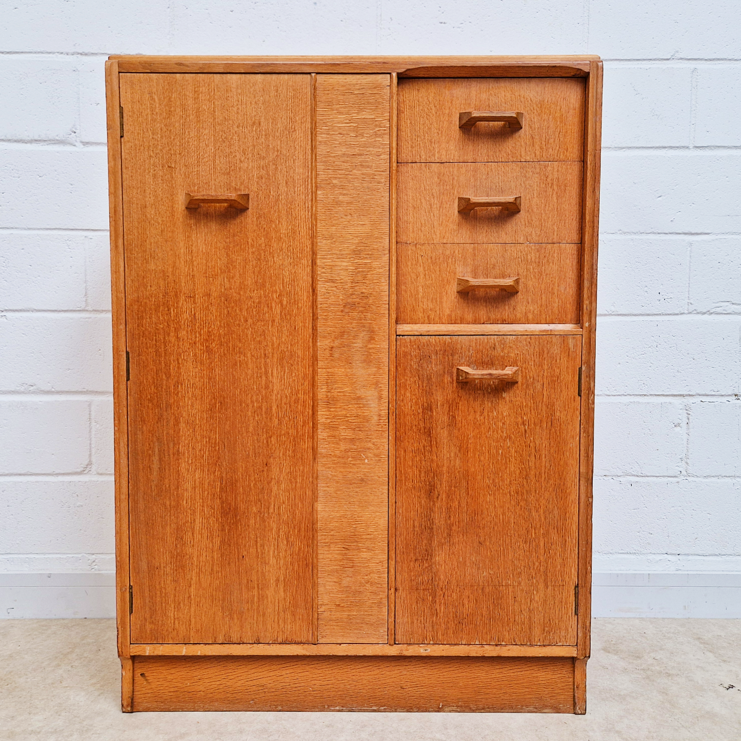 G Plan E Gomme Gold Label 1960's Vintage Wardrobe Cabinet Chest Drawers Combination Piece