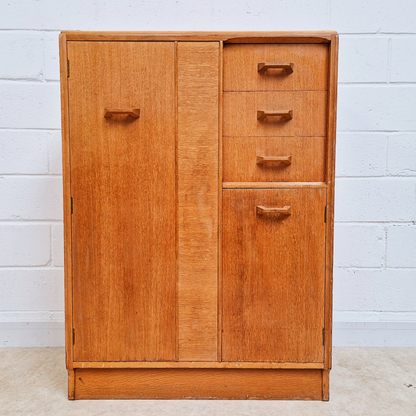 G Plan E Gomme Gold Label 1960's Vintage Wardrobe Cabinet Chest Drawers Combination Piece