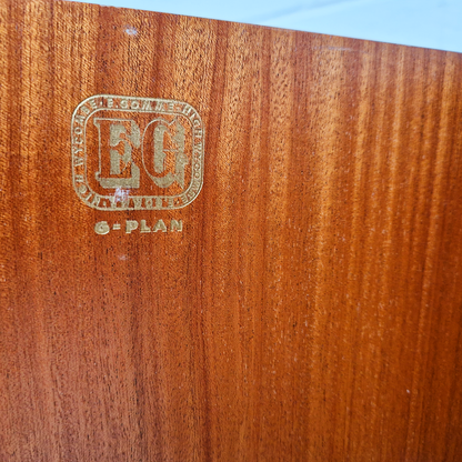 G Plan E Gomme Gold Label 1960's Vintage Wardrobe Cabinet Chest Drawers Combination Piece