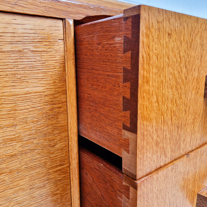 G Plan E Gomme Gold Label 1960's Vintage Wardrobe Cabinet Chest Drawers Combination Piece