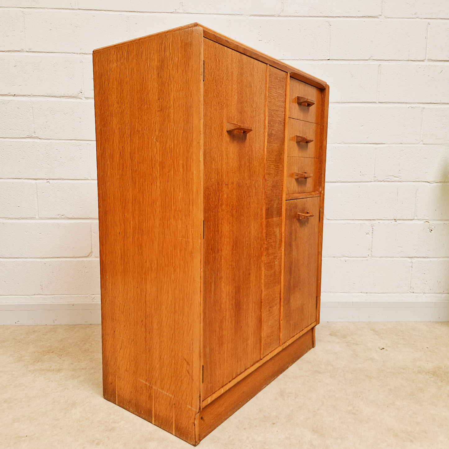 G Plan E Gomme Gold Label 1960's Vintage Wardrobe Cabinet Chest Drawers Combination Piece