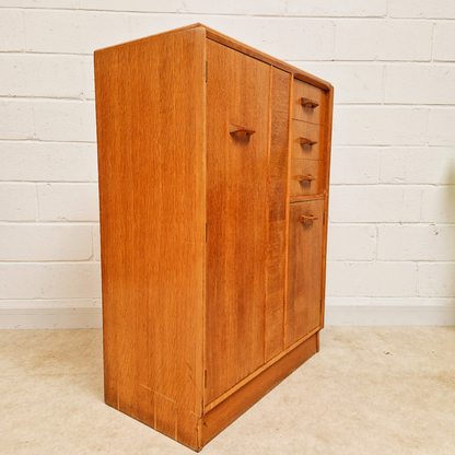 G Plan E Gomme Gold Label 1960's Vintage Wardrobe Cabinet Chest Drawers Combination Piece