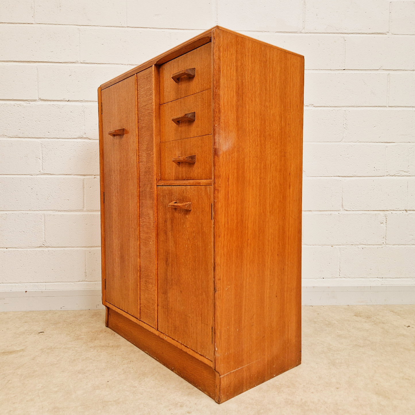 G Plan E Gomme Gold Label 1960's Vintage Wardrobe Cabinet Chest Drawers Combination Piece