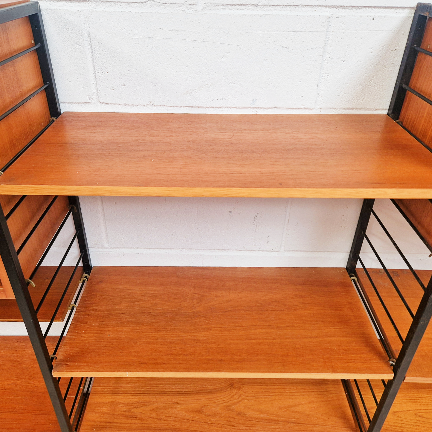 Staples Ladderax Vintage 1960s Mid Century 3 Bay Danish Design Cabinet Sideboard
