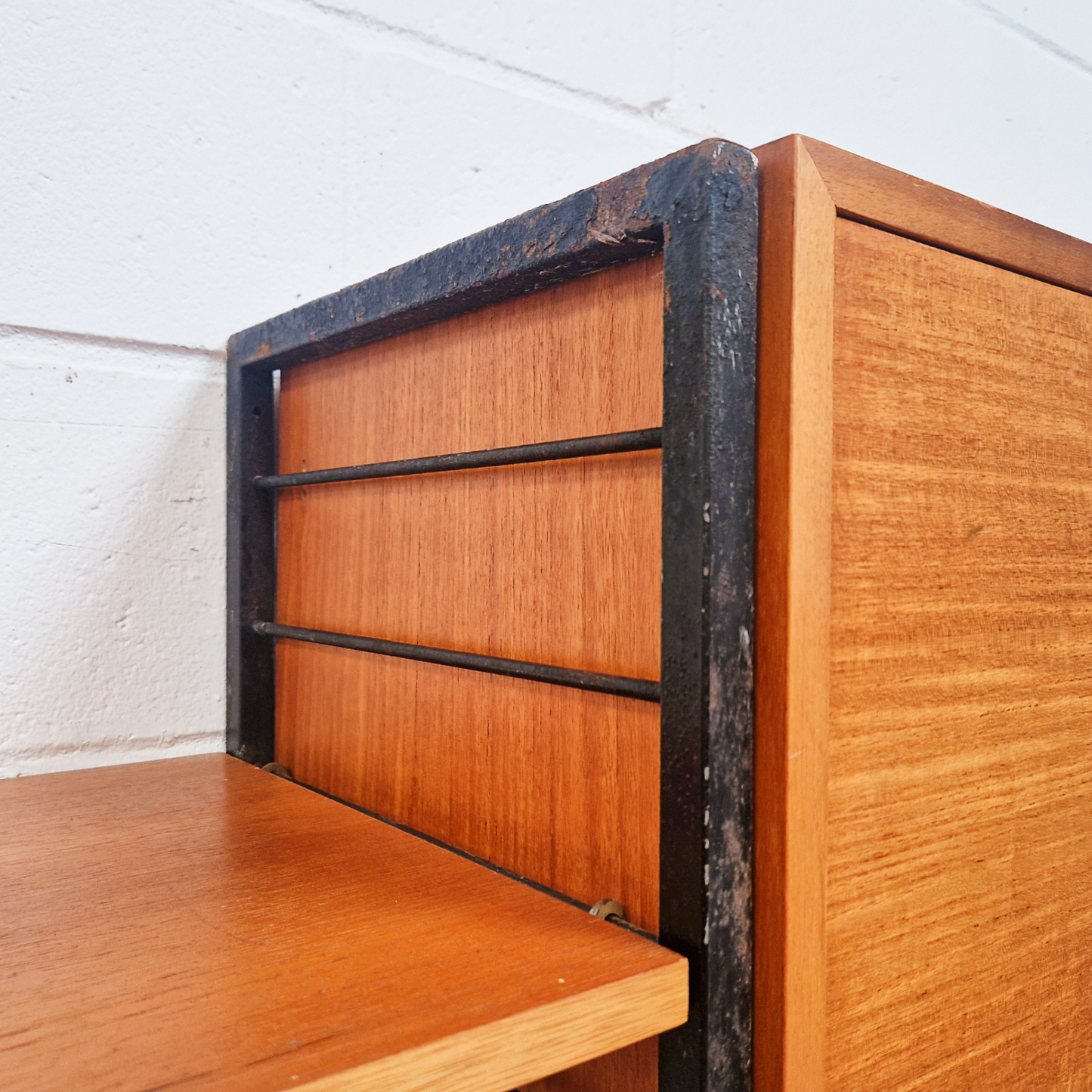 Staples Ladderax Vintage 1960s Mid Century 3 Bay Danish Design Cabinet Sideboard