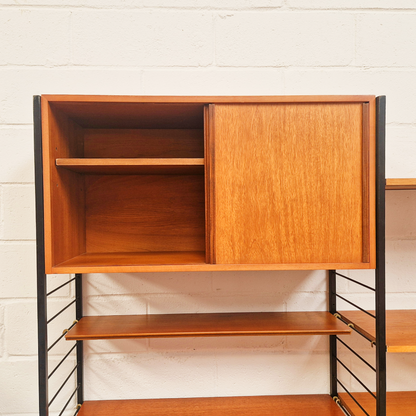 Staples Ladderax Vintage 1960s Mid Century 3 Bay Danish Design Cabinet Sideboard