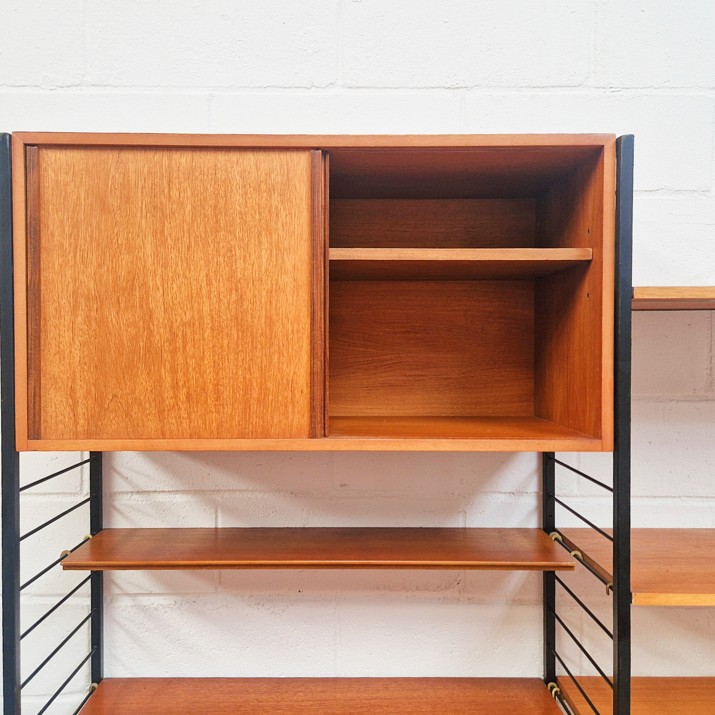 Staples Ladderax Vintage 1960s Mid Century 3 Bay Danish Design Cabinet Sideboard