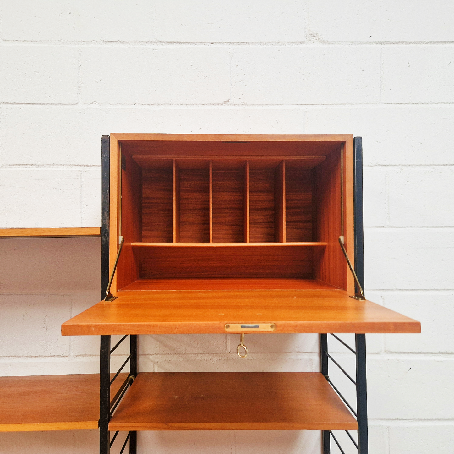 Staples Ladderax Vintage 1960s Mid Century 3 Bay Danish Design Cabinet Sideboard