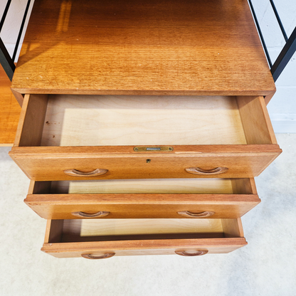 Staples Ladderax Vintage 1960s Mid Century 3 Bay Danish Design Cabinet Sideboard