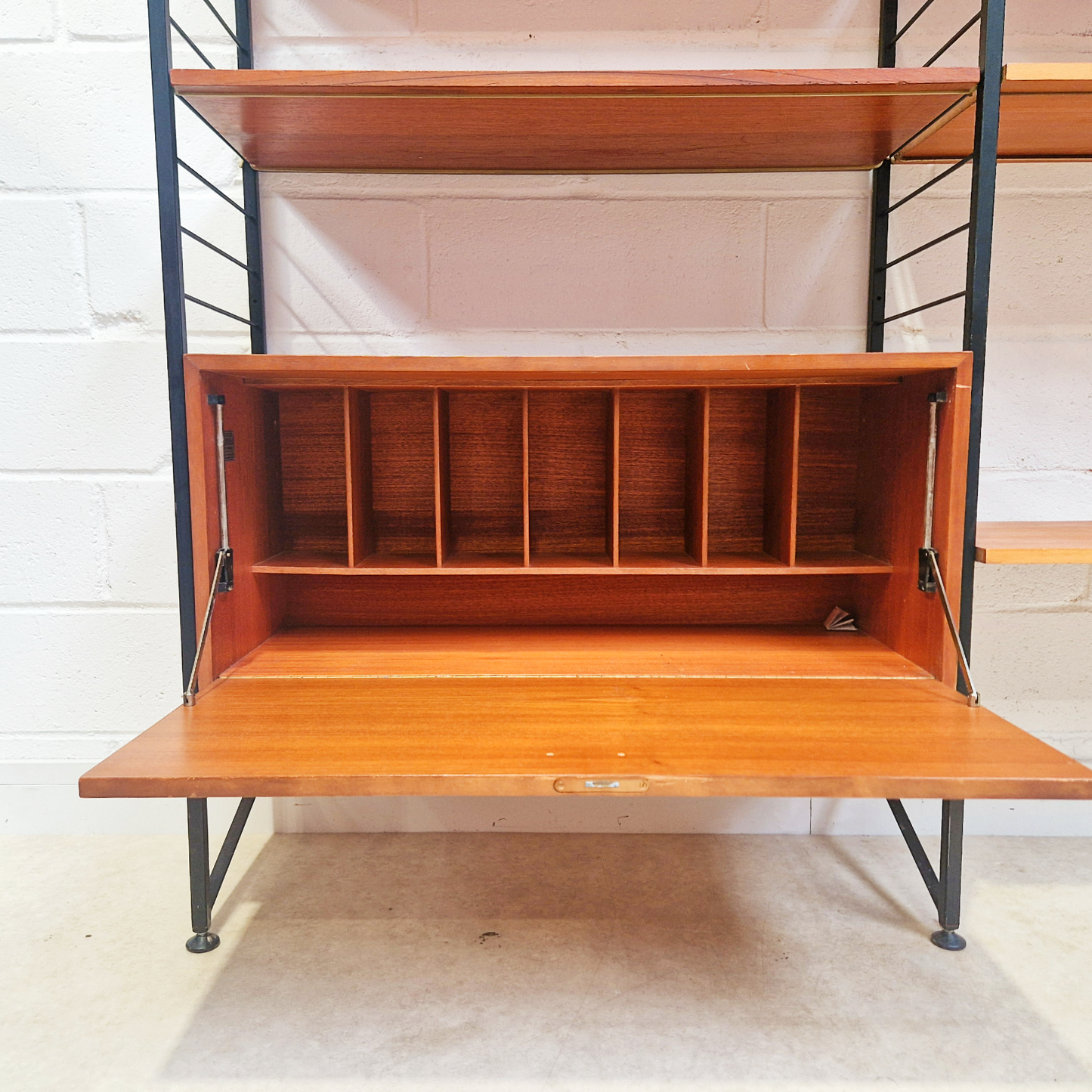 Staples Ladderax Vintage 1960s Mid Century 3 Bay Danish Design Cabinet Sideboard