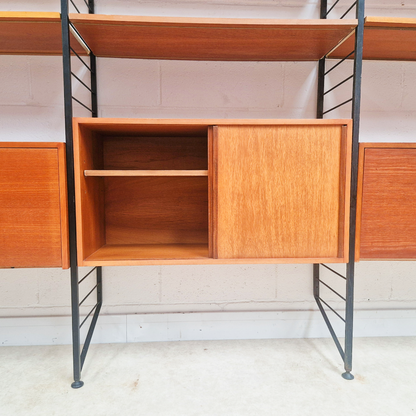 Staples Ladderax Vintage 1960s Mid Century 3 Bay Danish Design Cabinet Sideboard
